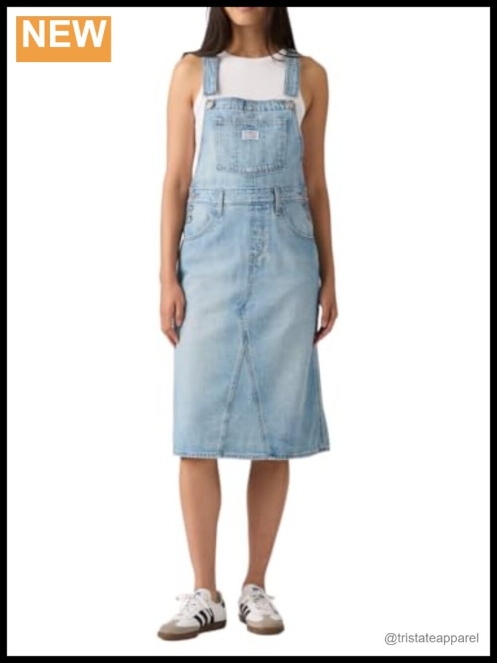 Levi's Decon Skirtall Cotton Overall Dress A-Line Adjustable Straps